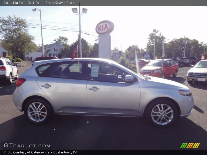 Bright Silver / Black 2011 Kia Forte EX 5 Door
