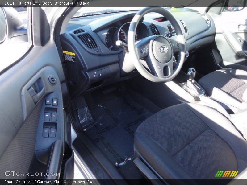 Bright Silver / Black 2011 Kia Forte EX 5 Door