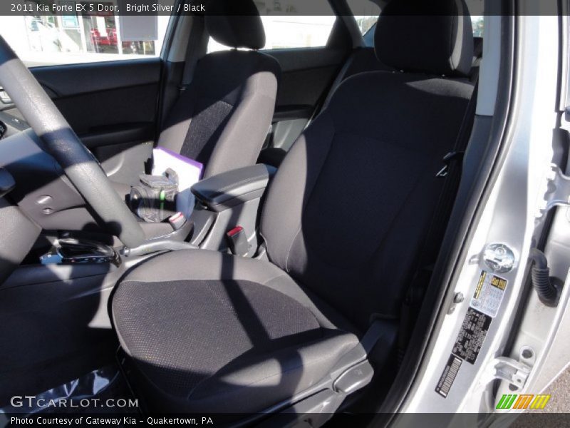 Bright Silver / Black 2011 Kia Forte EX 5 Door