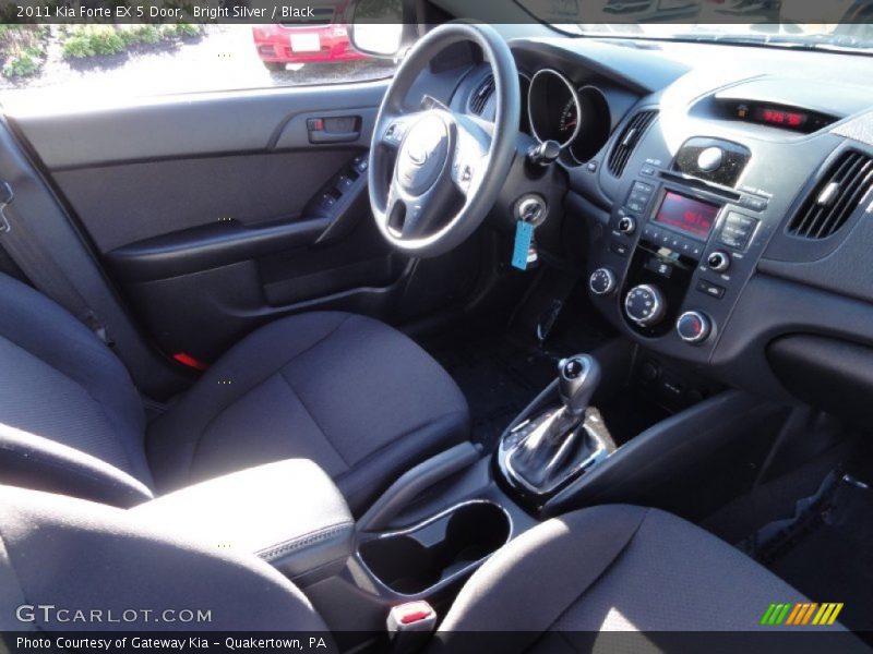 Bright Silver / Black 2011 Kia Forte EX 5 Door