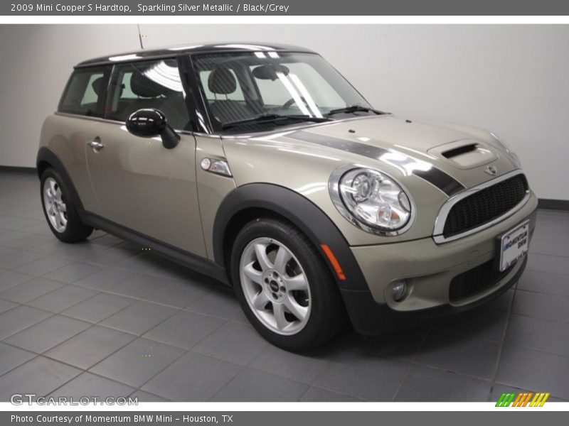 Sparkling Silver Metallic / Black/Grey 2009 Mini Cooper S Hardtop