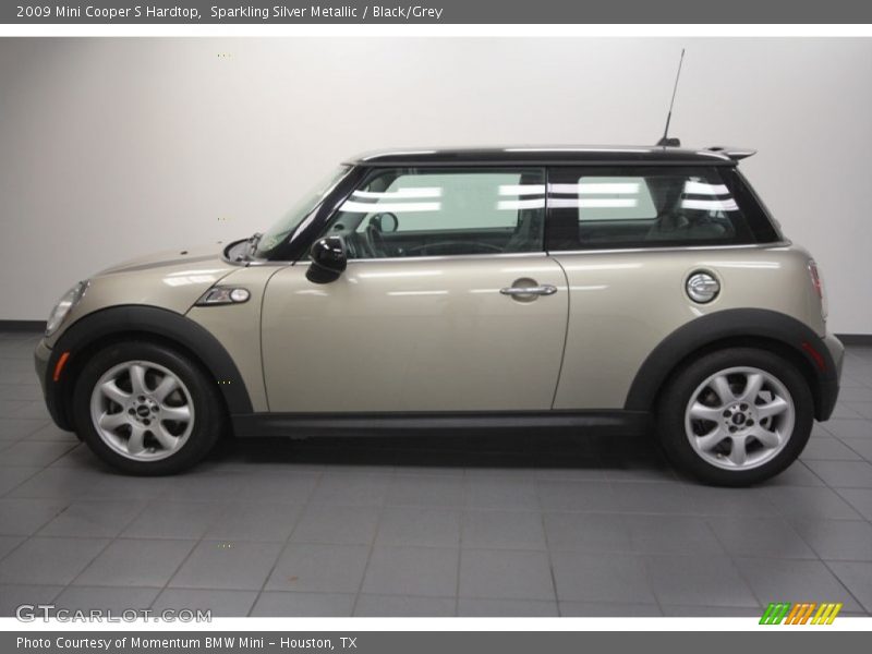 Sparkling Silver Metallic / Black/Grey 2009 Mini Cooper S Hardtop