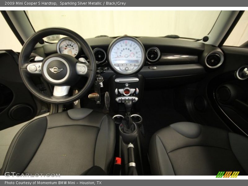 Sparkling Silver Metallic / Black/Grey 2009 Mini Cooper S Hardtop
