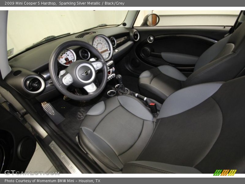 Sparkling Silver Metallic / Black/Grey 2009 Mini Cooper S Hardtop
