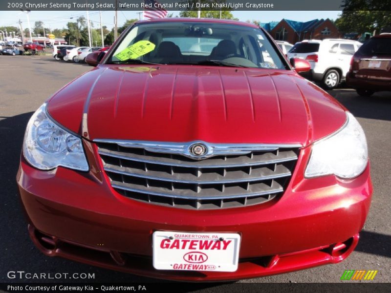 Inferno Red Crystal Pearl / Dark Khaki/Light Graystone 2009 Chrysler Sebring Touring Sedan