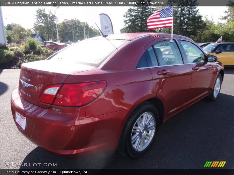Inferno Red Crystal Pearl / Dark Khaki/Light Graystone 2009 Chrysler Sebring Touring Sedan