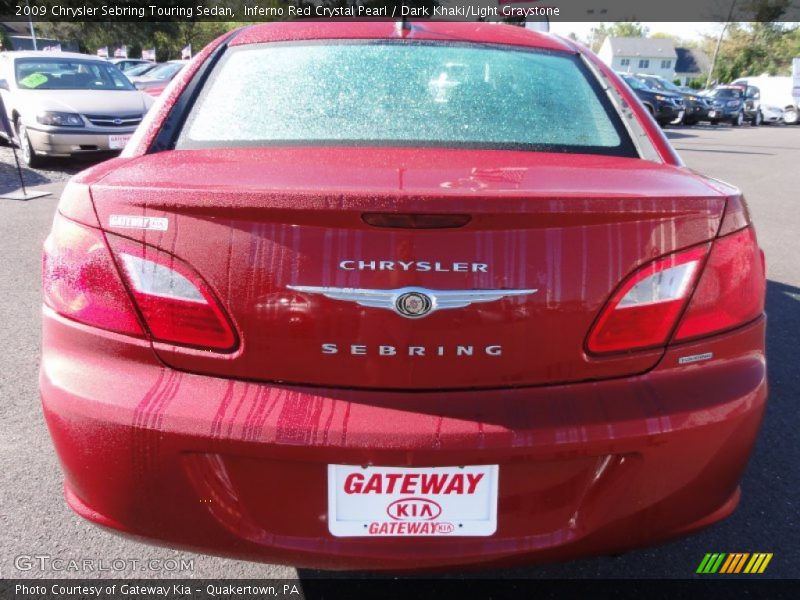 Inferno Red Crystal Pearl / Dark Khaki/Light Graystone 2009 Chrysler Sebring Touring Sedan