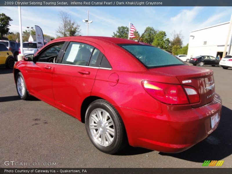 Inferno Red Crystal Pearl / Dark Khaki/Light Graystone 2009 Chrysler Sebring Touring Sedan