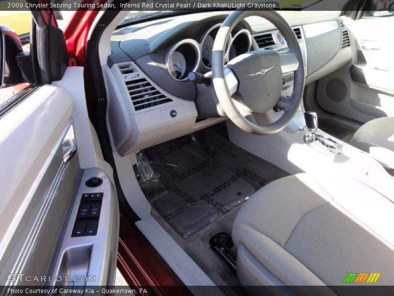 Inferno Red Crystal Pearl / Dark Khaki/Light Graystone 2009 Chrysler Sebring Touring Sedan