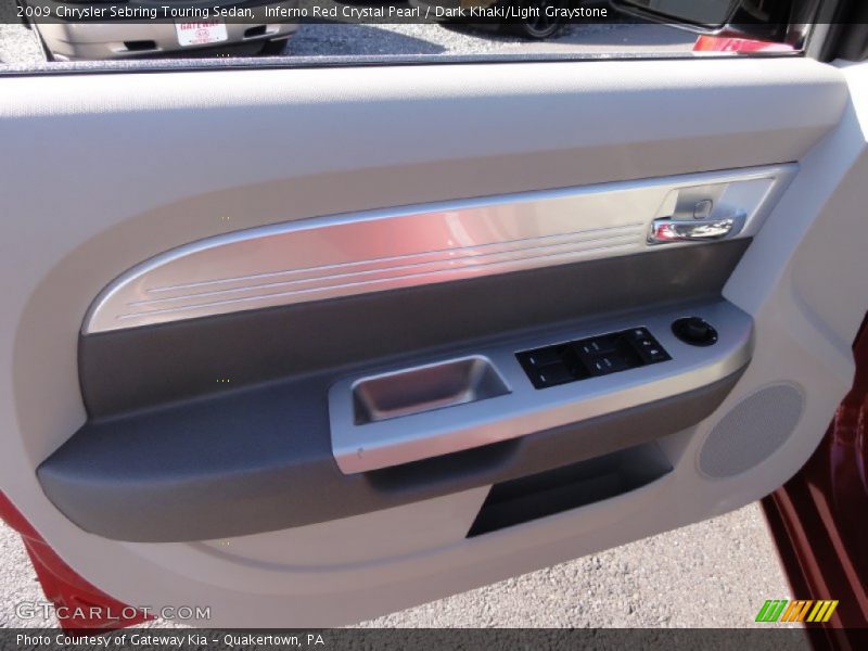 Inferno Red Crystal Pearl / Dark Khaki/Light Graystone 2009 Chrysler Sebring Touring Sedan