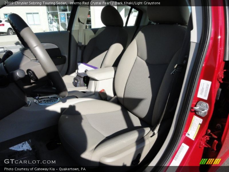Inferno Red Crystal Pearl / Dark Khaki/Light Graystone 2009 Chrysler Sebring Touring Sedan