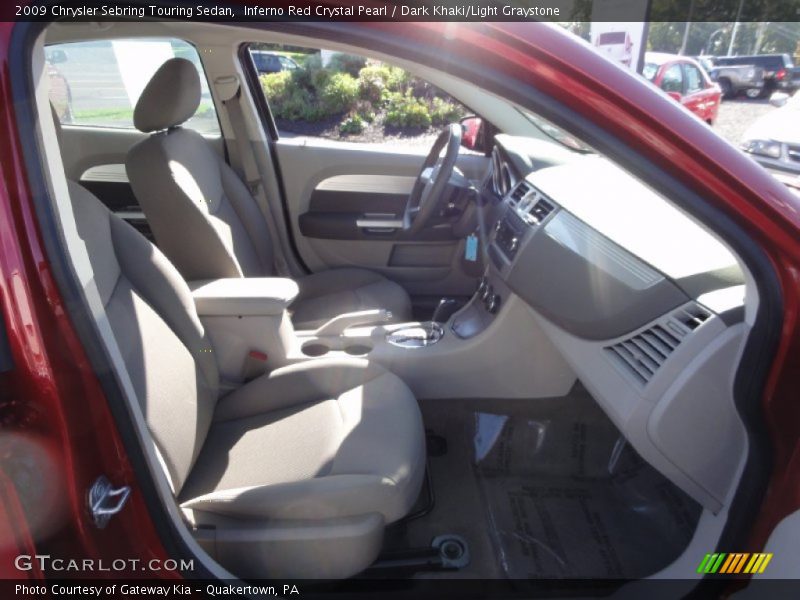 Inferno Red Crystal Pearl / Dark Khaki/Light Graystone 2009 Chrysler Sebring Touring Sedan