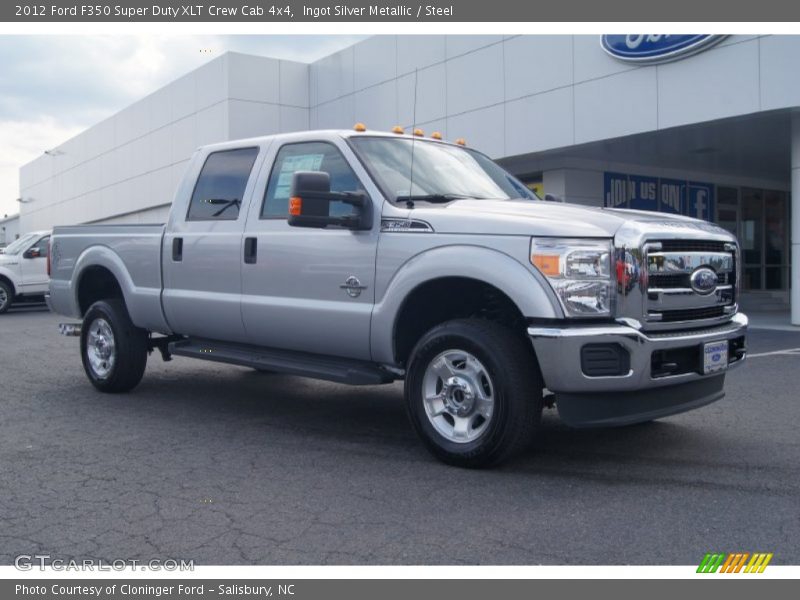 Ingot Silver Metallic / Steel 2012 Ford F350 Super Duty XLT Crew Cab 4x4