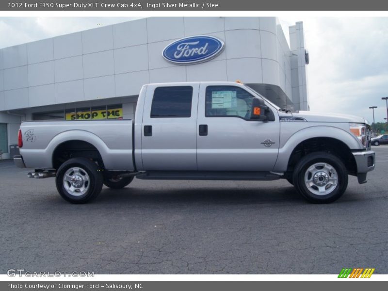 Ingot Silver Metallic / Steel 2012 Ford F350 Super Duty XLT Crew Cab 4x4