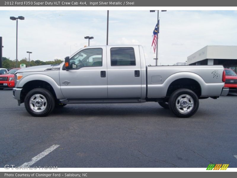 Ingot Silver Metallic / Steel 2012 Ford F350 Super Duty XLT Crew Cab 4x4