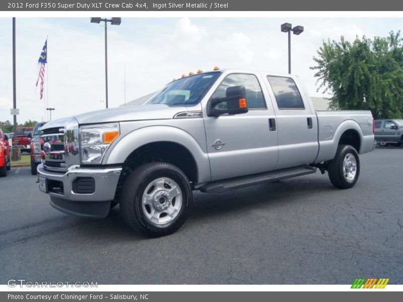 Ingot Silver Metallic / Steel 2012 Ford F350 Super Duty XLT Crew Cab 4x4