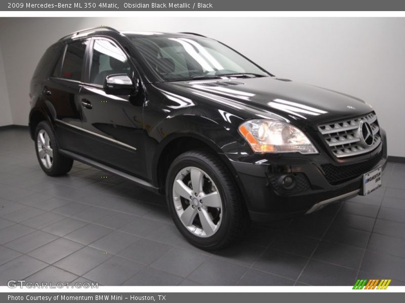 Obsidian Black Metallic / Black 2009 Mercedes-Benz ML 350 4Matic