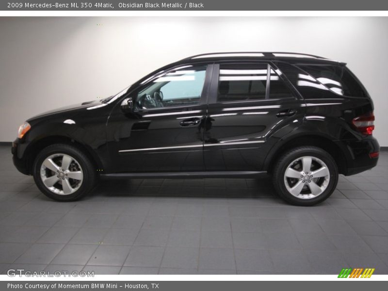 Obsidian Black Metallic / Black 2009 Mercedes-Benz ML 350 4Matic