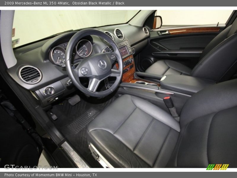 Obsidian Black Metallic / Black 2009 Mercedes-Benz ML 350 4Matic