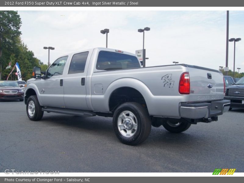 Ingot Silver Metallic / Steel 2012 Ford F350 Super Duty XLT Crew Cab 4x4