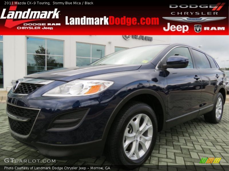 Stormy Blue Mica / Black 2011 Mazda CX-9 Touring