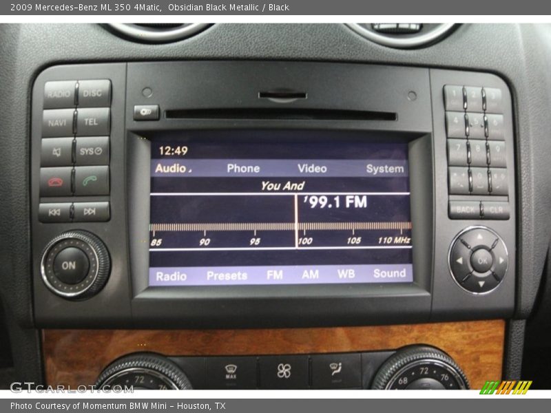 Obsidian Black Metallic / Black 2009 Mercedes-Benz ML 350 4Matic