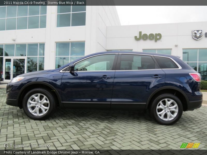 Stormy Blue Mica / Black 2011 Mazda CX-9 Touring