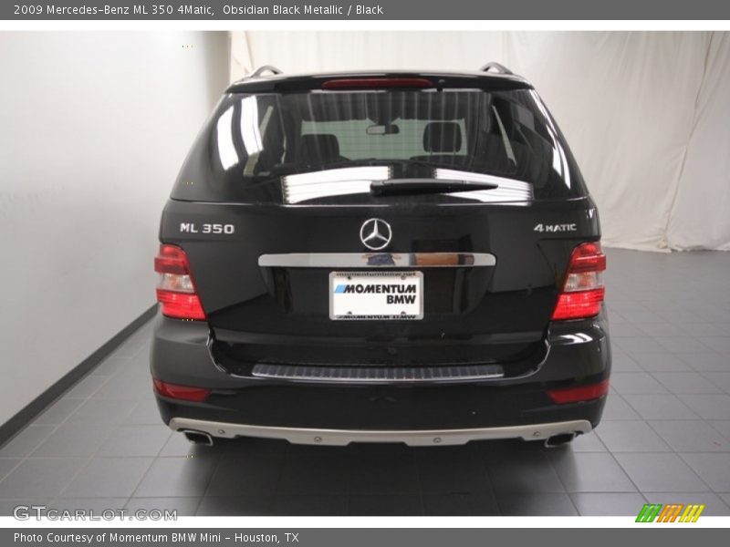 Obsidian Black Metallic / Black 2009 Mercedes-Benz ML 350 4Matic