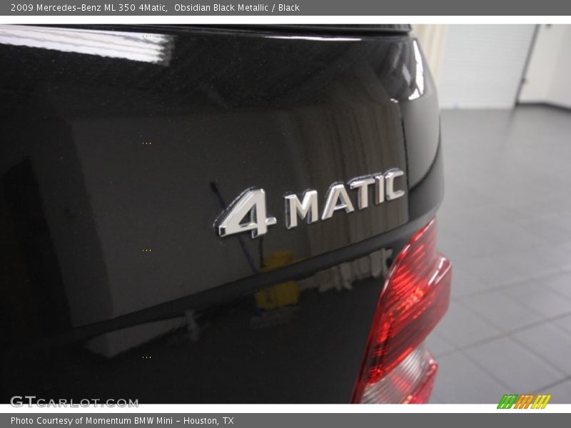 Obsidian Black Metallic / Black 2009 Mercedes-Benz ML 350 4Matic