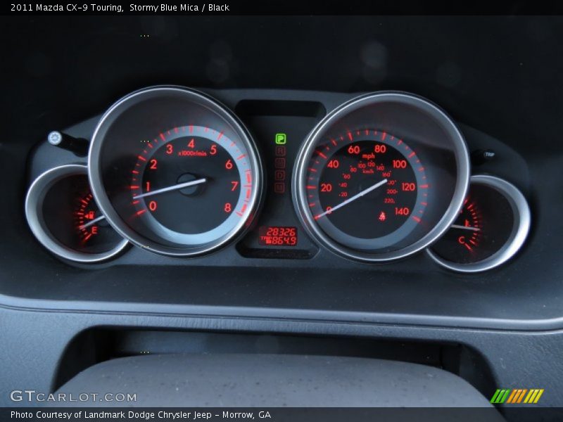 Stormy Blue Mica / Black 2011 Mazda CX-9 Touring