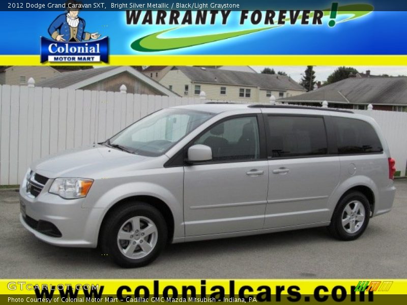 Bright Silver Metallic / Black/Light Graystone 2012 Dodge Grand Caravan SXT