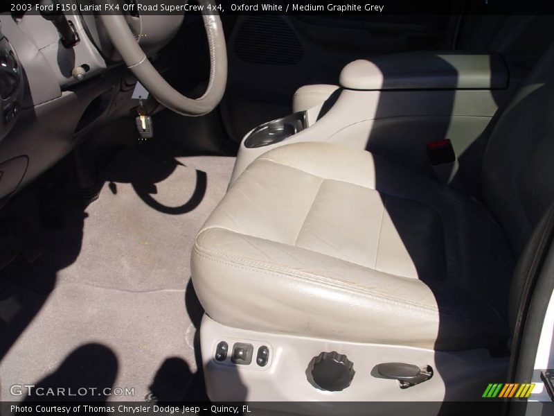 Oxford White / Medium Graphite Grey 2003 Ford F150 Lariat FX4 Off Road SuperCrew 4x4