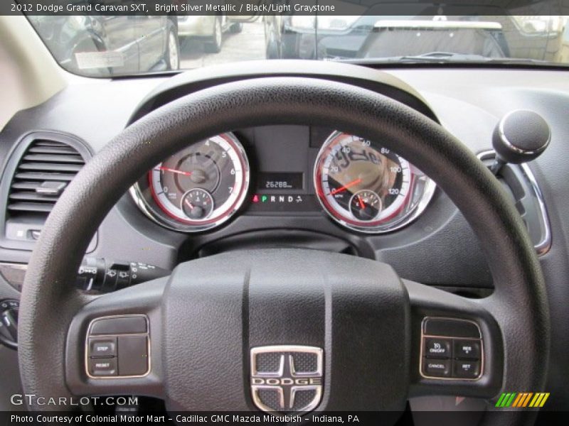 Bright Silver Metallic / Black/Light Graystone 2012 Dodge Grand Caravan SXT