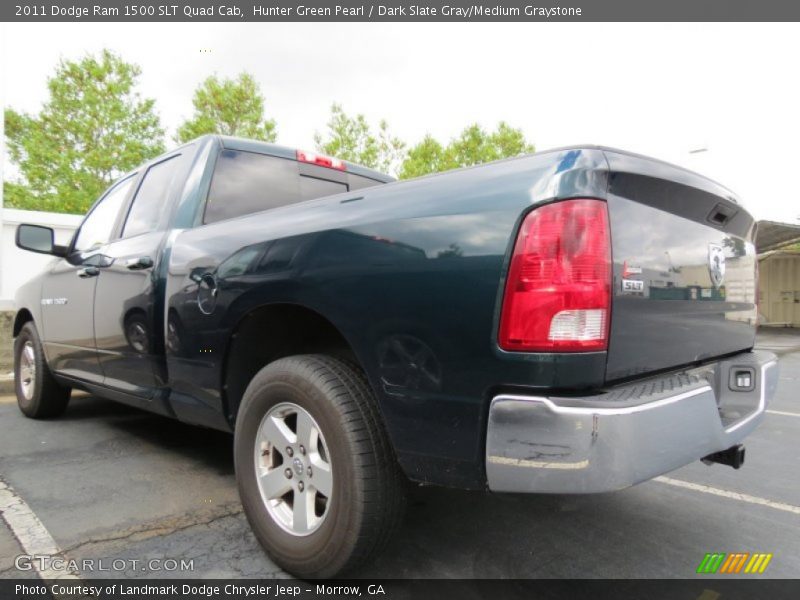 Hunter Green Pearl / Dark Slate Gray/Medium Graystone 2011 Dodge Ram 1500 SLT Quad Cab