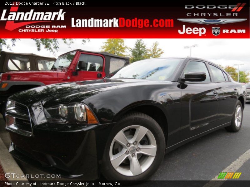Pitch Black / Black 2012 Dodge Charger SE