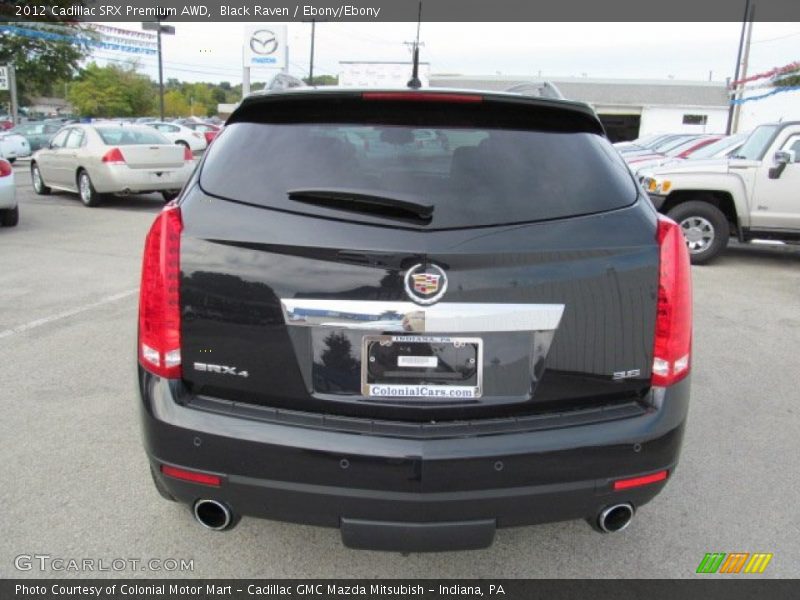 Black Raven / Ebony/Ebony 2012 Cadillac SRX Premium AWD