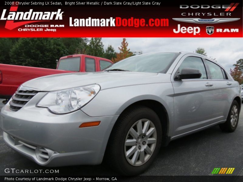 Bright Silver Metallic / Dark Slate Gray/Light Slate Gray 2008 Chrysler Sebring LX Sedan