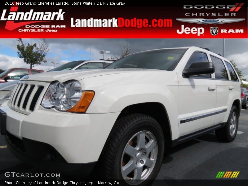 Stone White / Dark Slate Gray 2010 Jeep Grand Cherokee Laredo