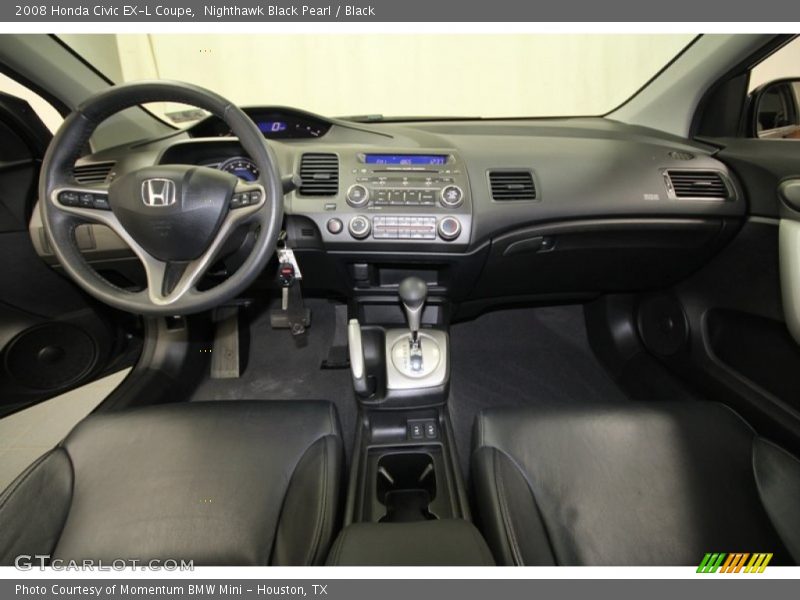 Nighthawk Black Pearl / Black 2008 Honda Civic EX-L Coupe