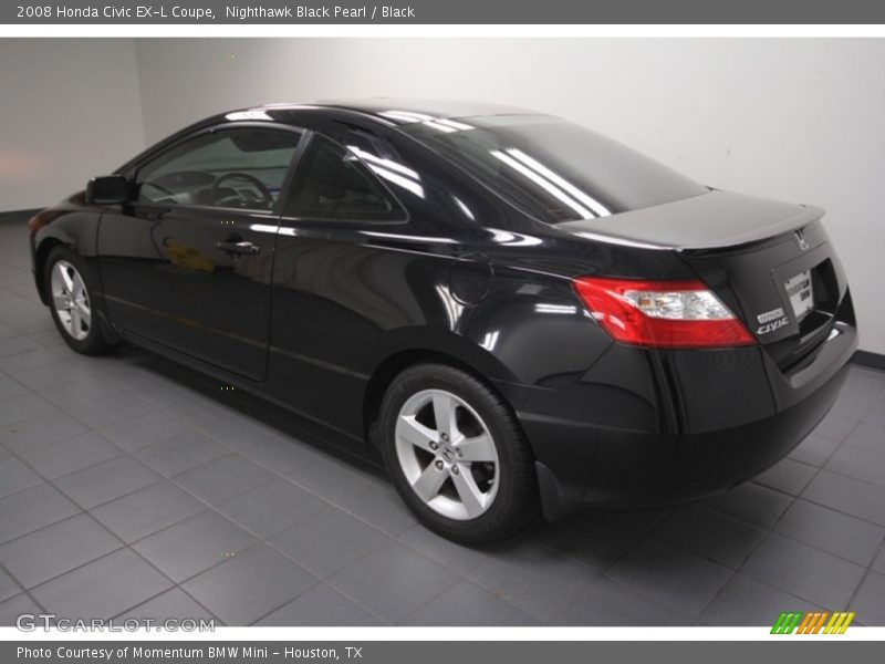 Nighthawk Black Pearl / Black 2008 Honda Civic EX-L Coupe