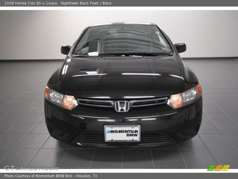 Nighthawk Black Pearl / Black 2008 Honda Civic EX-L Coupe