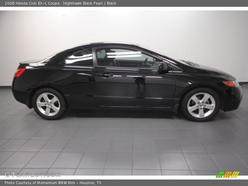 Nighthawk Black Pearl / Black 2008 Honda Civic EX-L Coupe