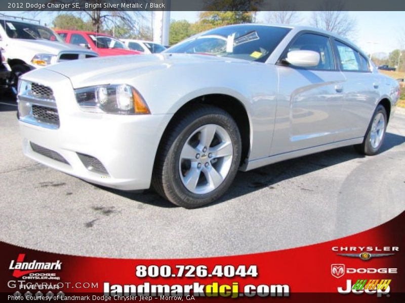 Bright Silver Metallic / Black 2012 Dodge Charger SE