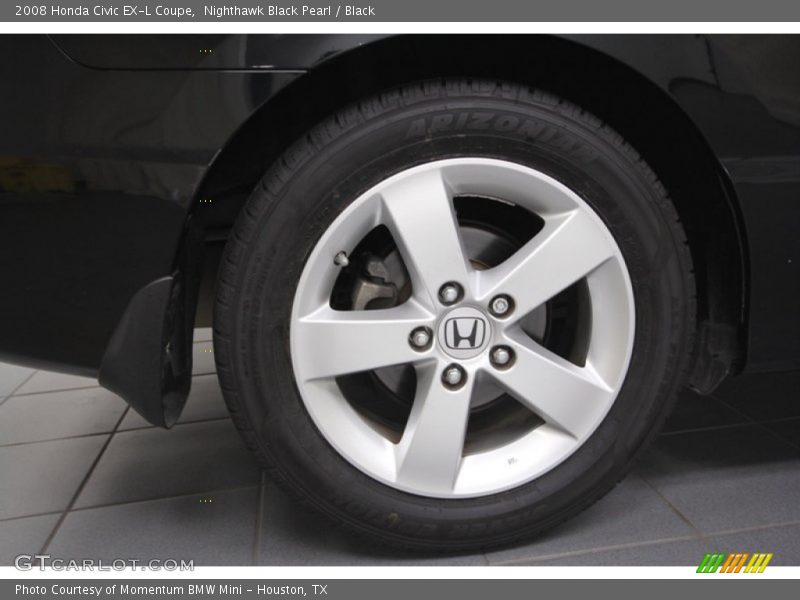 Nighthawk Black Pearl / Black 2008 Honda Civic EX-L Coupe