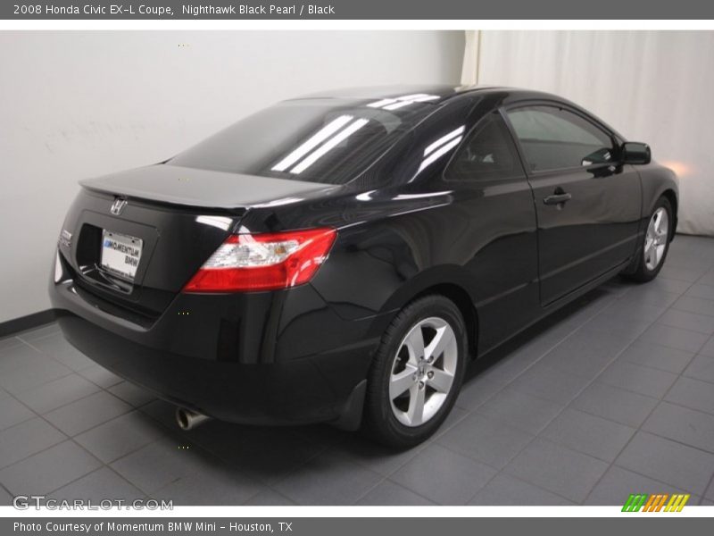 Nighthawk Black Pearl / Black 2008 Honda Civic EX-L Coupe