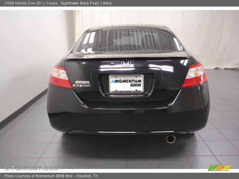 Nighthawk Black Pearl / Black 2008 Honda Civic EX-L Coupe