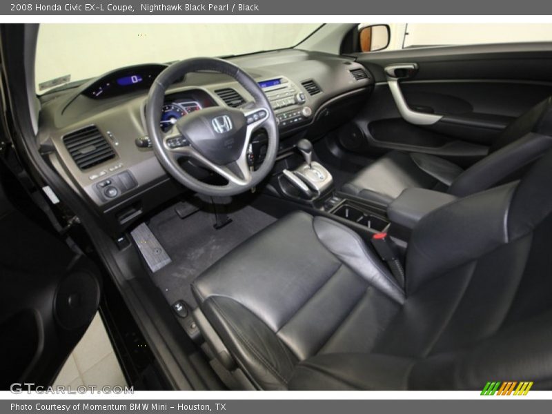 Nighthawk Black Pearl / Black 2008 Honda Civic EX-L Coupe