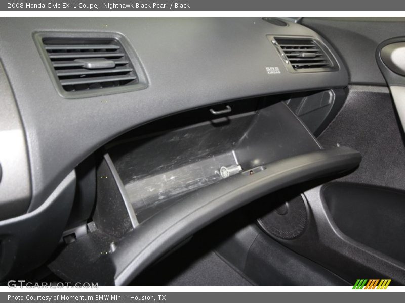 Nighthawk Black Pearl / Black 2008 Honda Civic EX-L Coupe