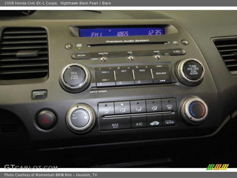 Nighthawk Black Pearl / Black 2008 Honda Civic EX-L Coupe