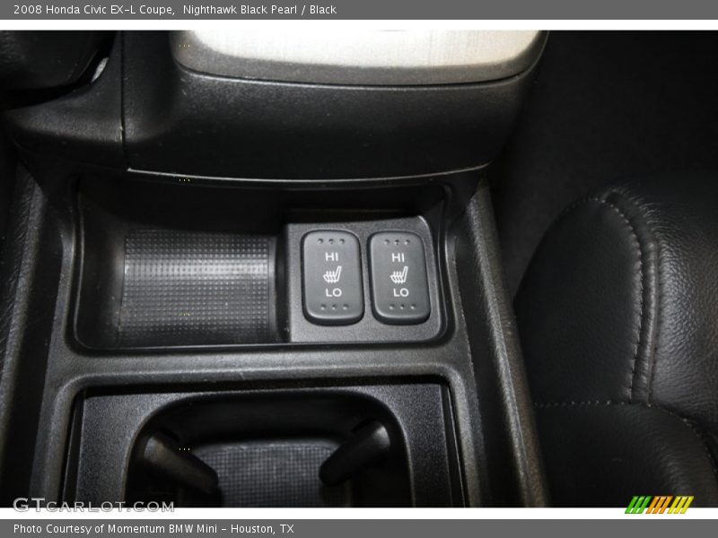 Nighthawk Black Pearl / Black 2008 Honda Civic EX-L Coupe